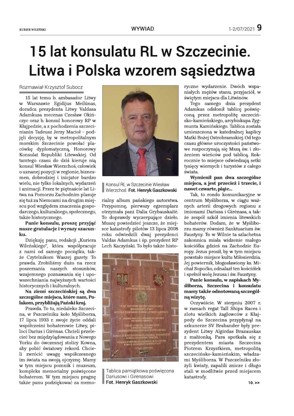 15-lecie Konsulatu Republiki Litewskiej w Szczecinie